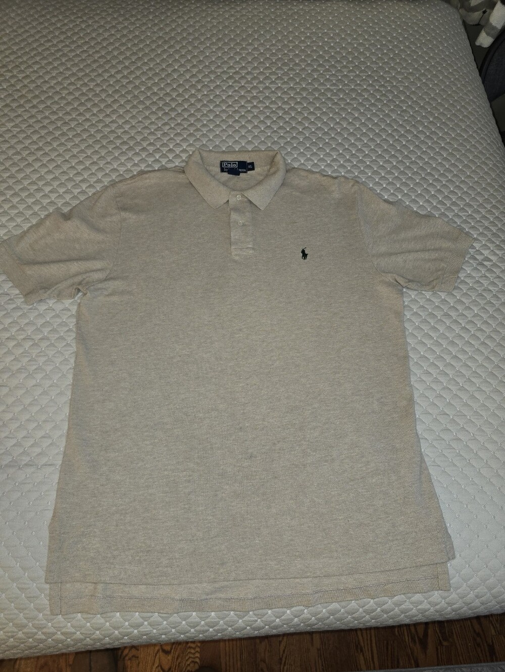 XL - Polo by Ralph Lauren Men's Light Beige Polo with Embroidered Pony.
